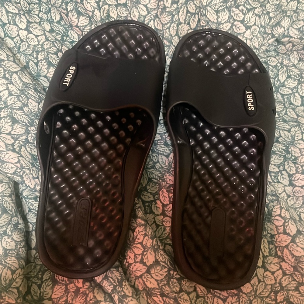 🖤Men’s Black Sports Slides🖤